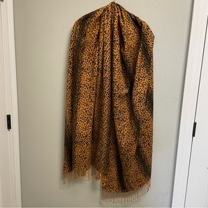 Leopard Print Wrap Measuring 89”x37”